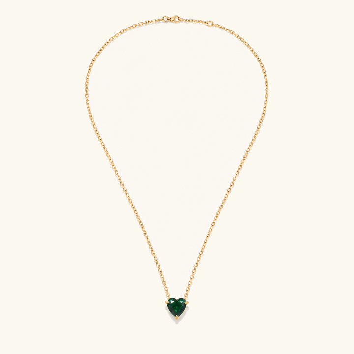Amorette Birthstone Heart Necklace