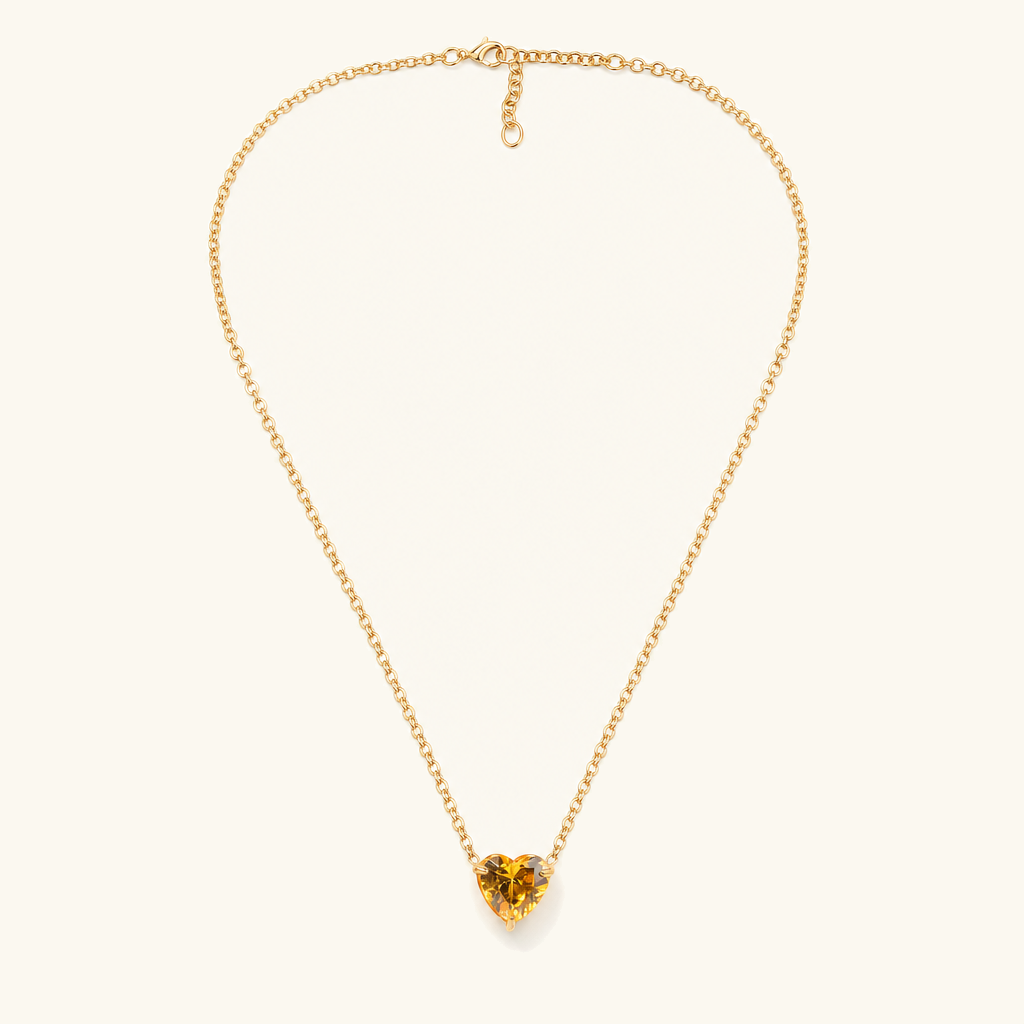Amorette Birthstone Heart Necklace Image