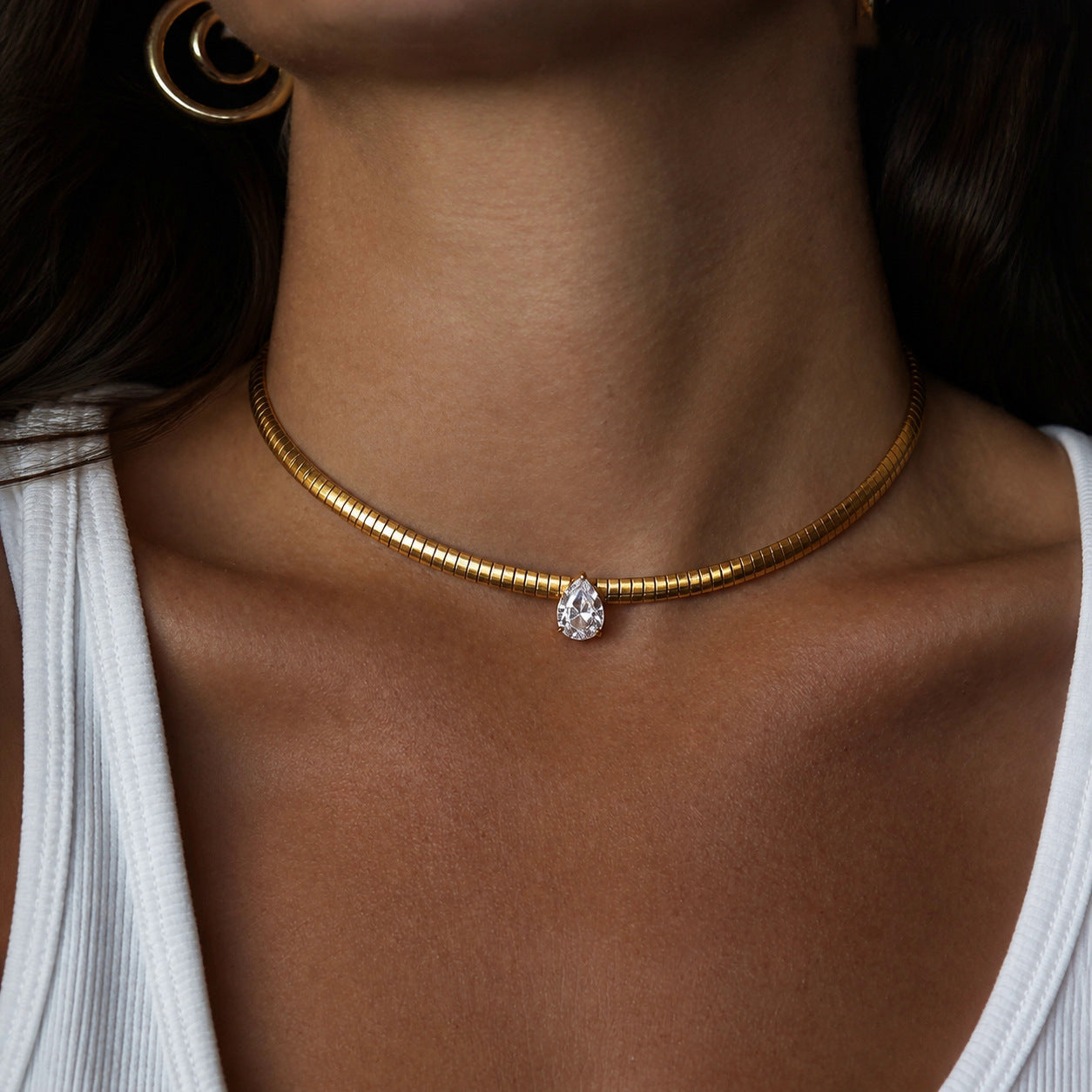 Genevieve Diamond Omega Choker Image
