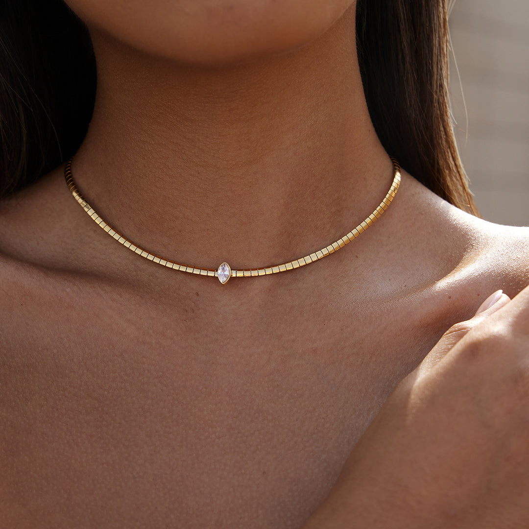 Genevieve Diamond Omega Choker