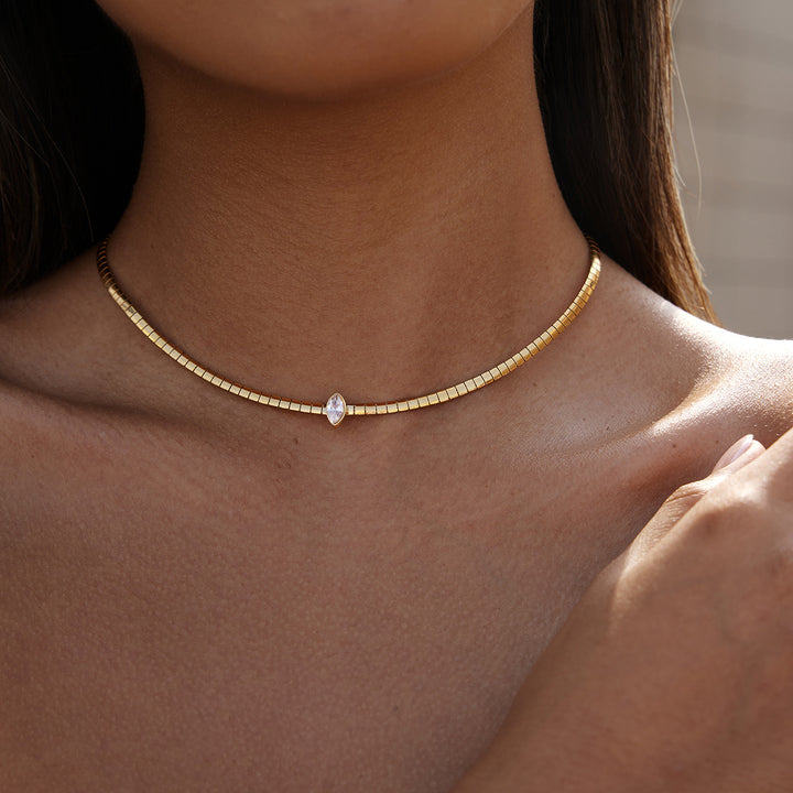 Genevieve Diamond Omega Choker