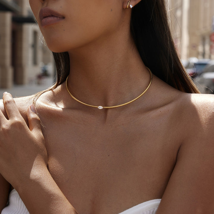 Genevieve Diamond Omega Choker