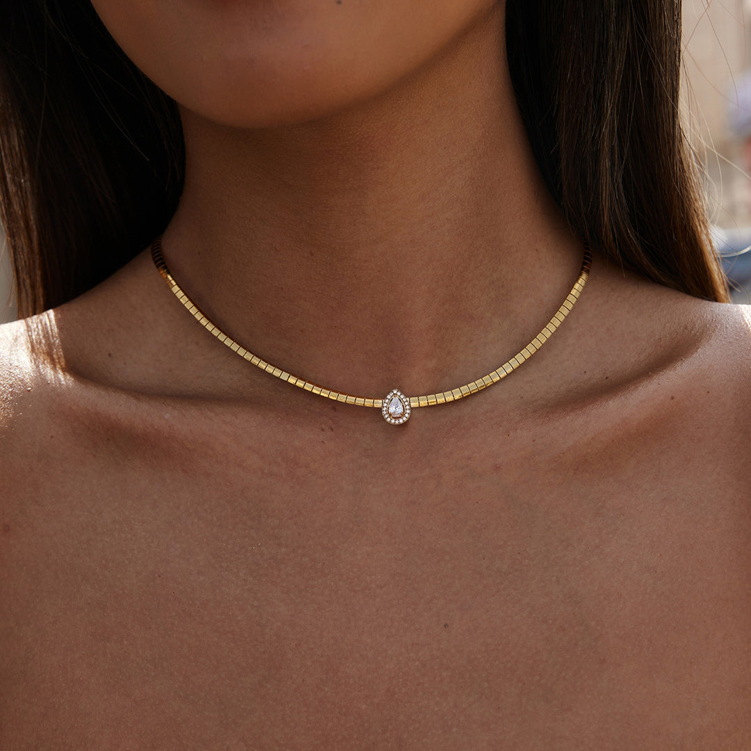 Genevieve Diamond Omega Choker