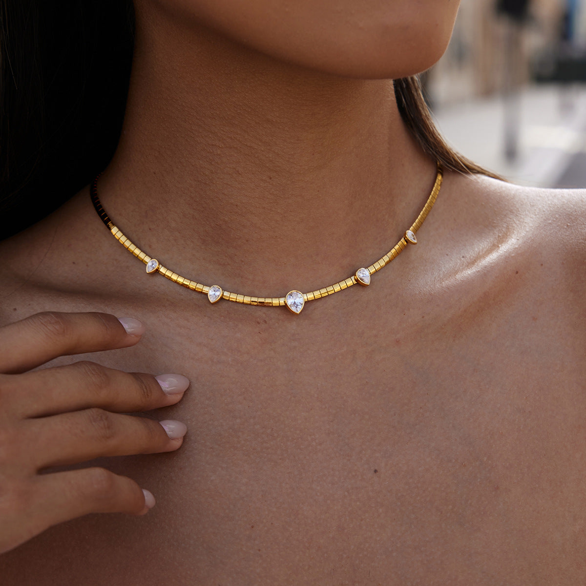 Genevieve Diamond Omega Choker Image