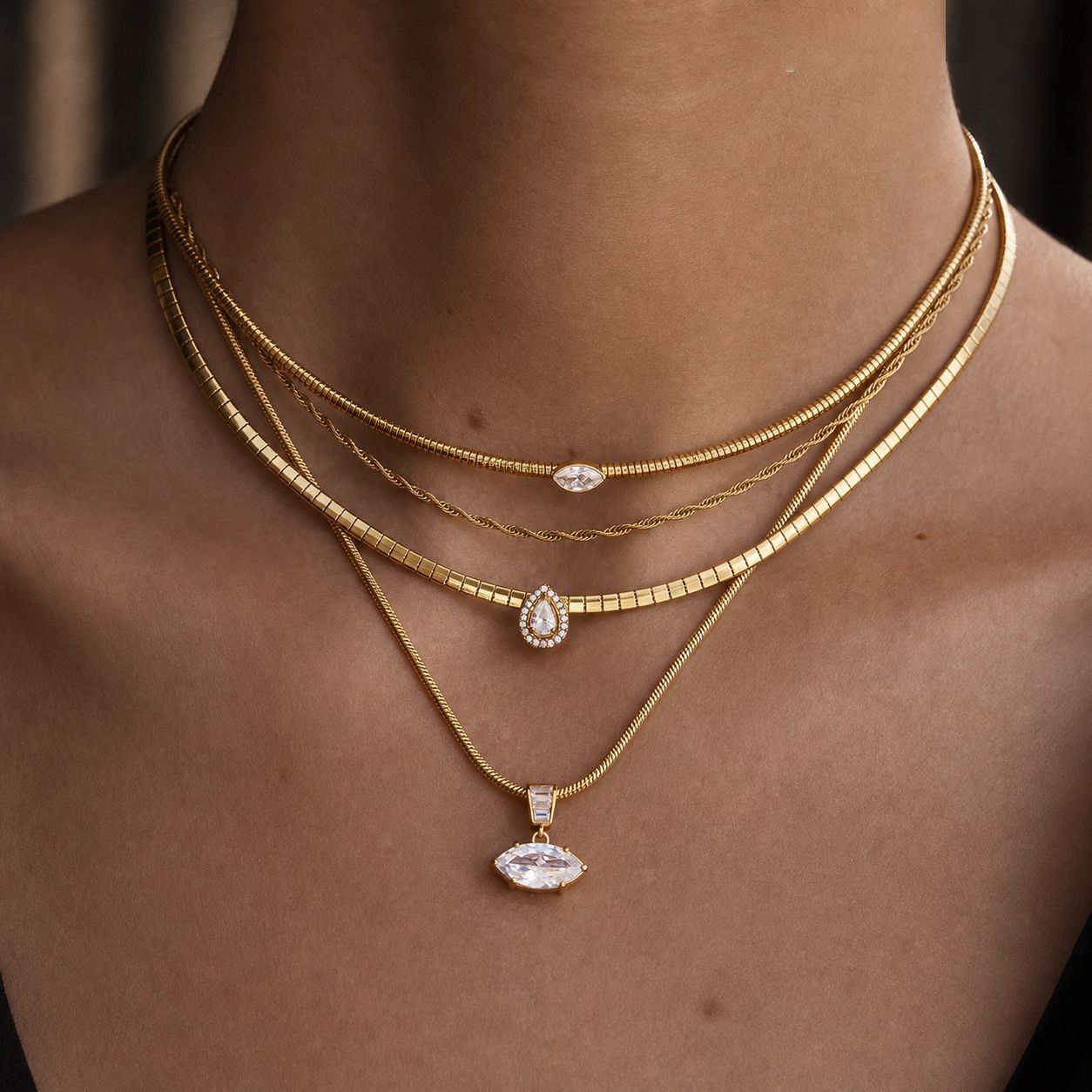 Genevieve Diamond Omega Choker Image