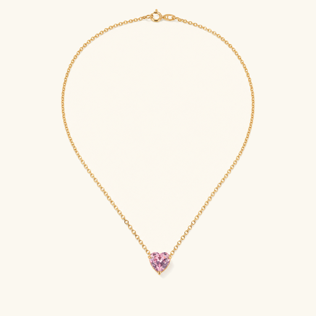 Amorette Birthstone Heart Necklace Image