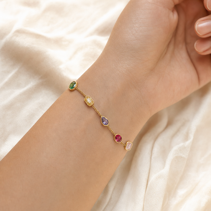 Rosalind Rainbow Gemstone Bracelet