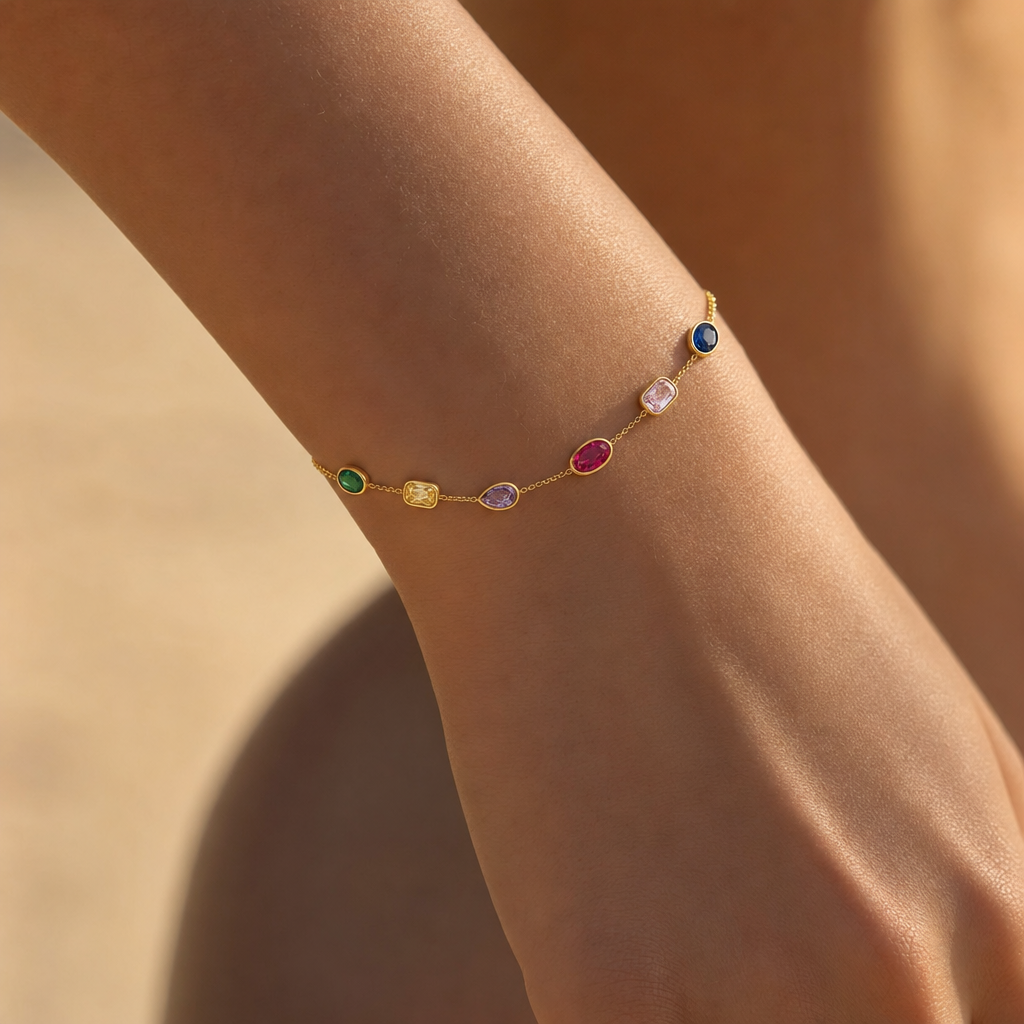 Rosalind Rainbow Gemstone Bracelet Image