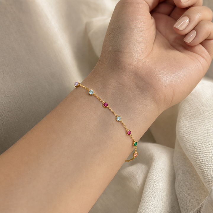 Isadora Dainty Gemstone Bracelet