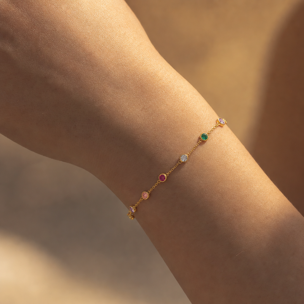 Isadora Dainty Gemstone Bracelet
