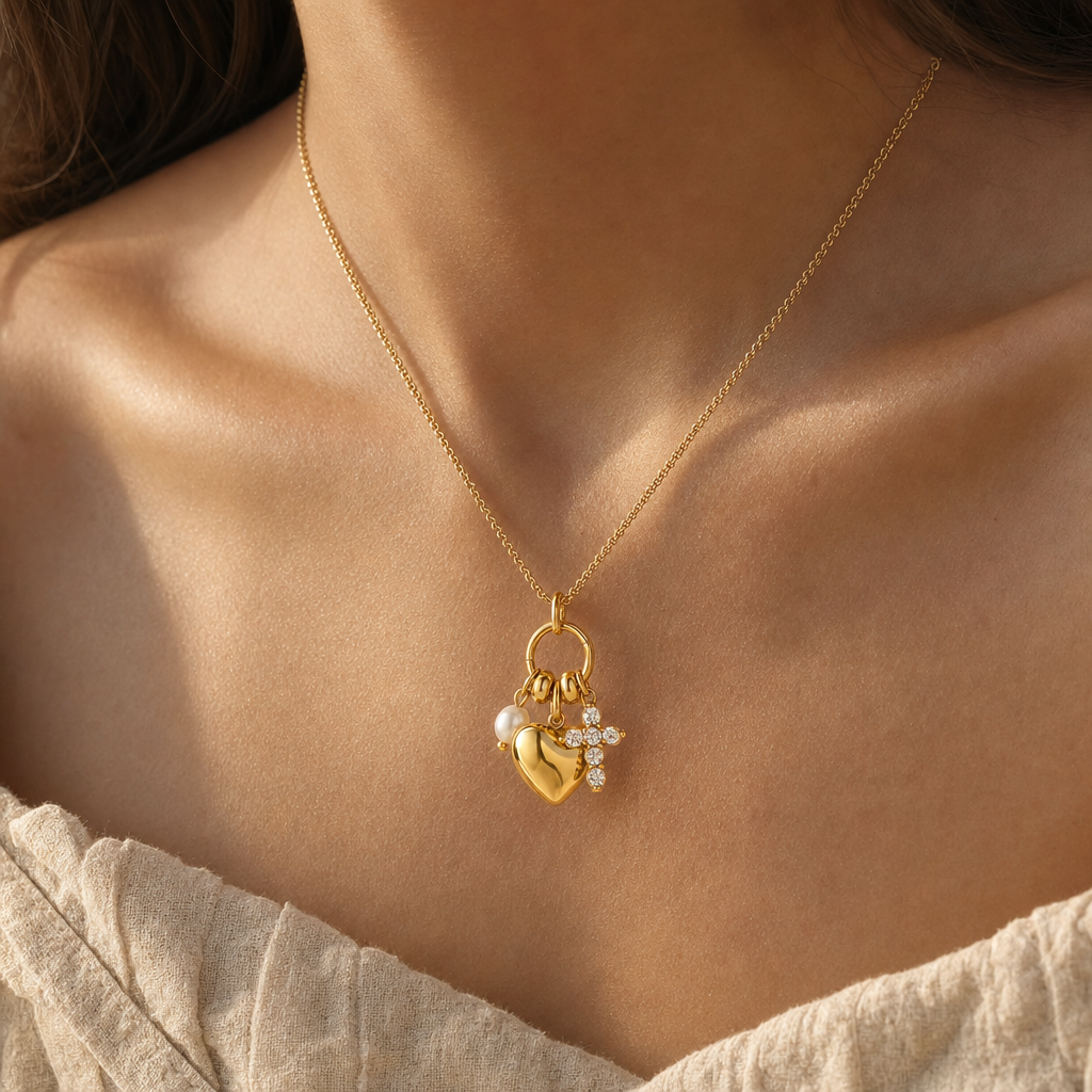 Ottilie Heart Charm Necklace Image
