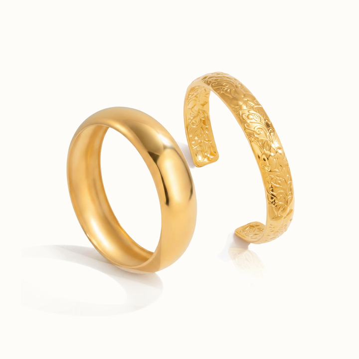 Vana Texture Contrast Bangle Bundle