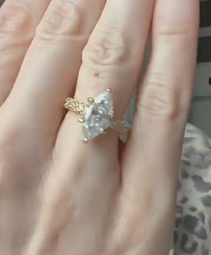 Cordelia marquise ring — real-life video