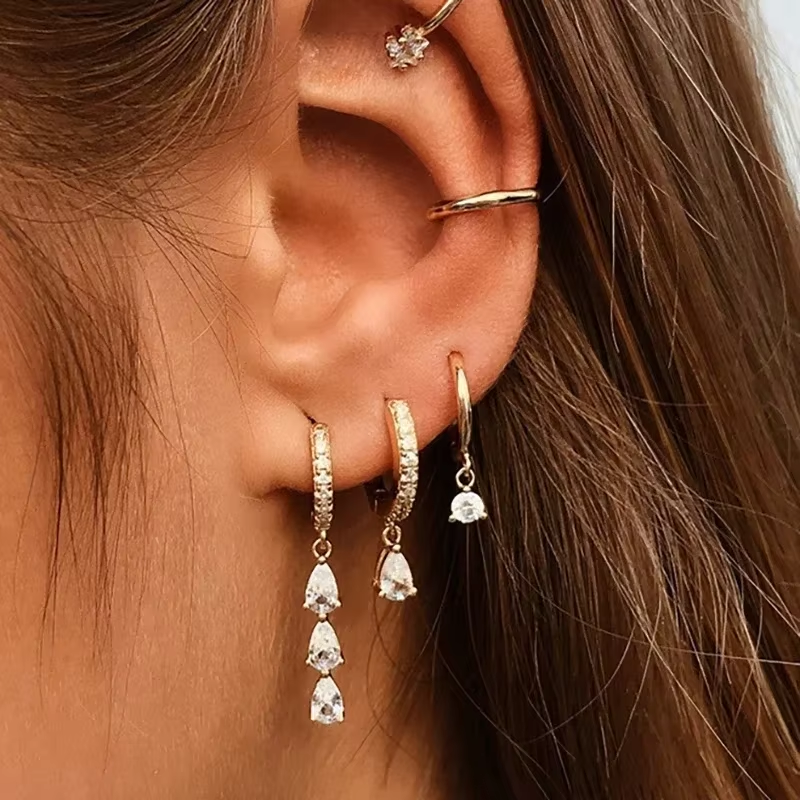 Lacey Diamond Hoops Image