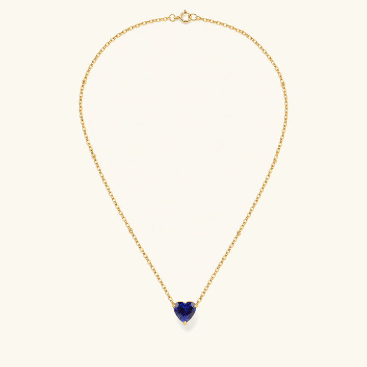 Amorette Birthstone Heart Necklace