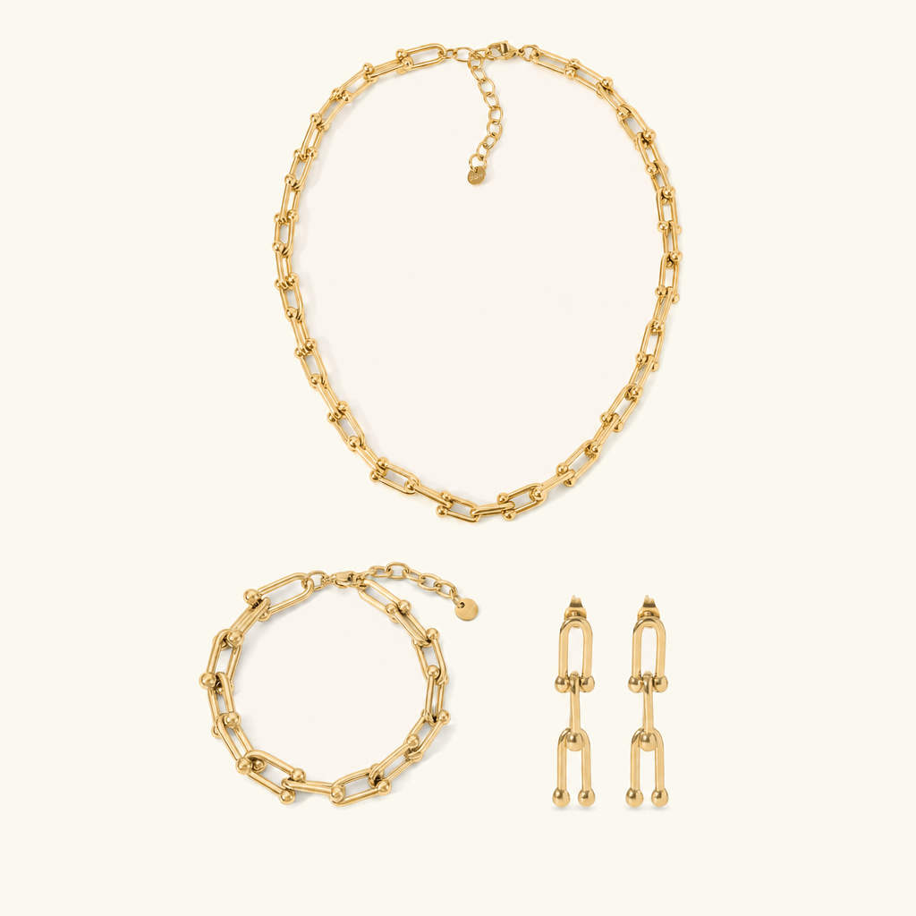 Isle Link Gold Jewelry Set Image