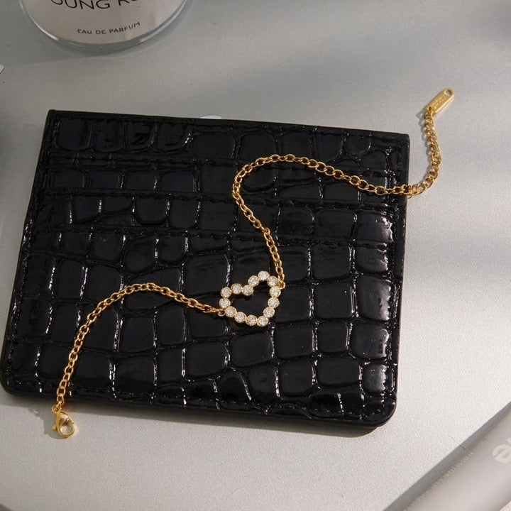 Luv Diamond Heart Gold Bracelet