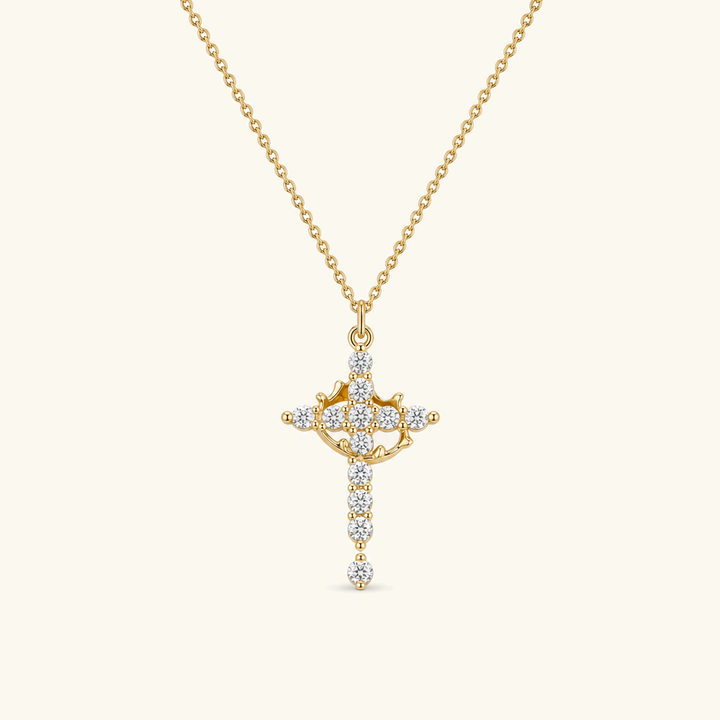 Lucienne Crown Cross Necklace & Earrings