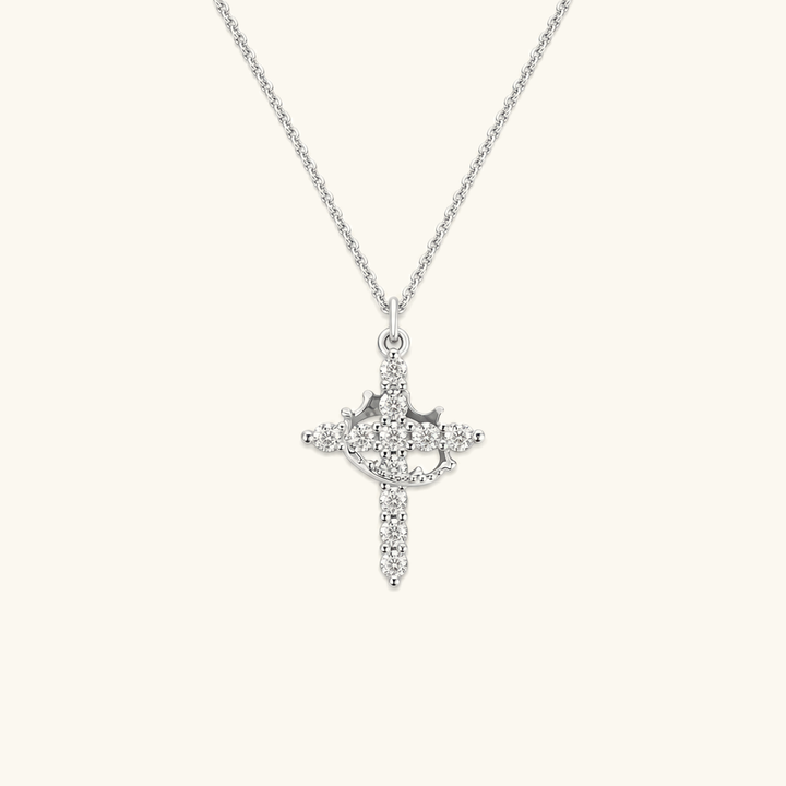 Lucienne Crown Cross Necklace & Earrings