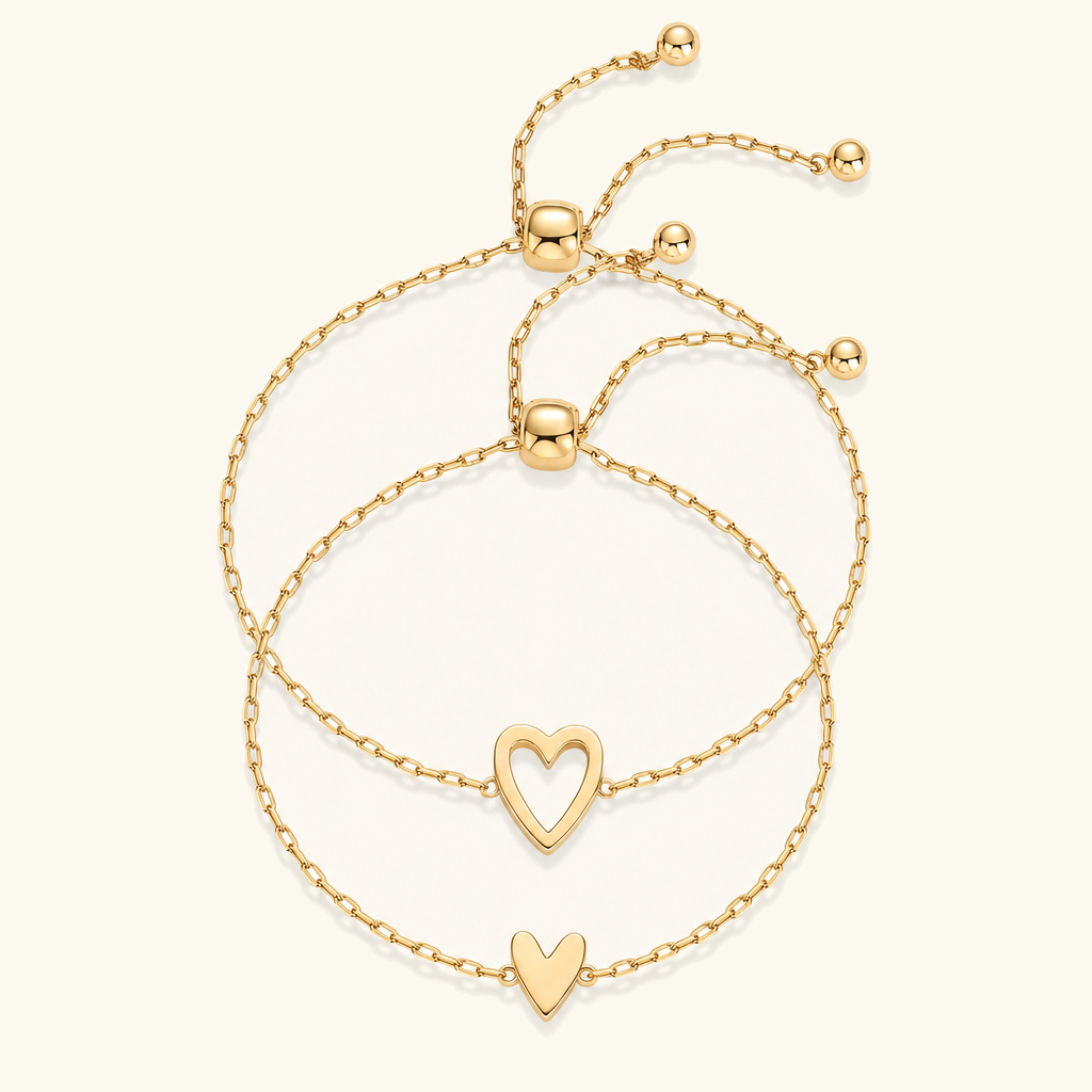 Amoura Matching Hearts Bracelet Set Image