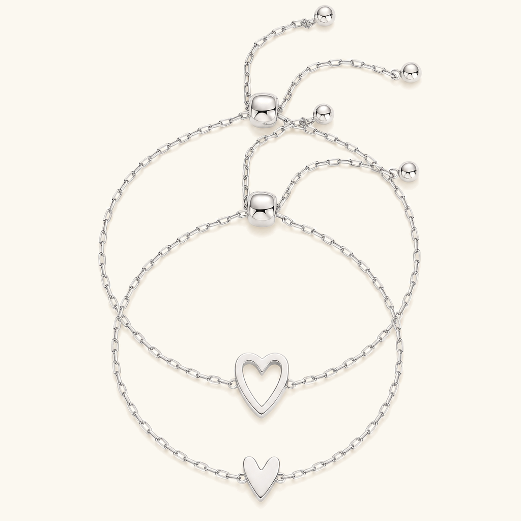 Amoura Matching Hearts Bracelet Set Image