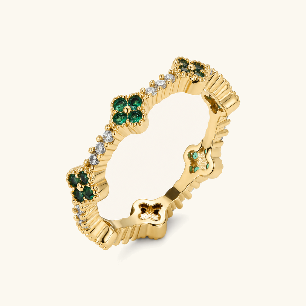 Fern Clover Eternity Ring