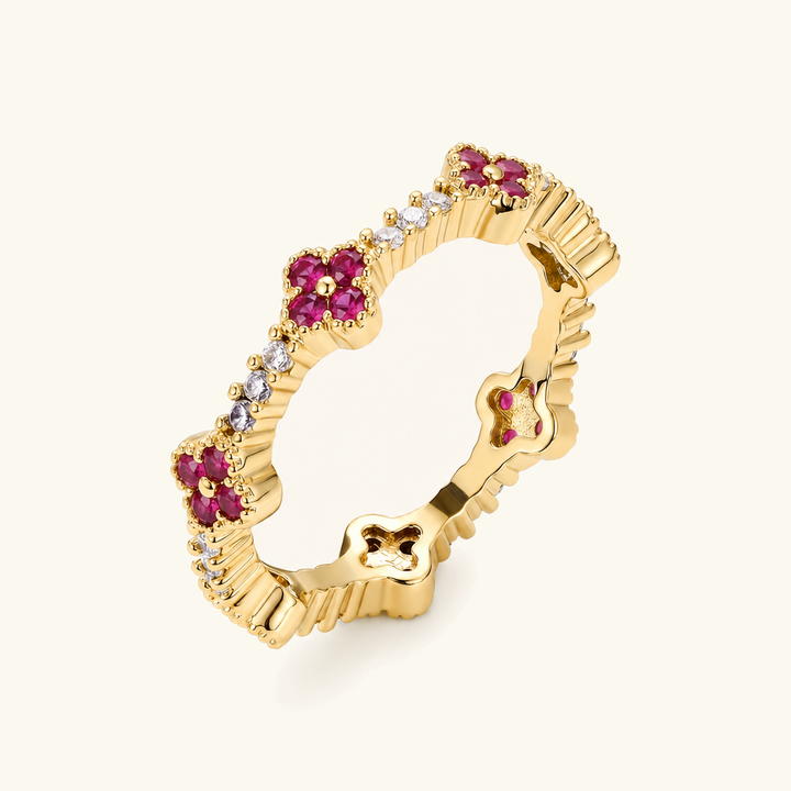 Fern Clover Eternity Ring