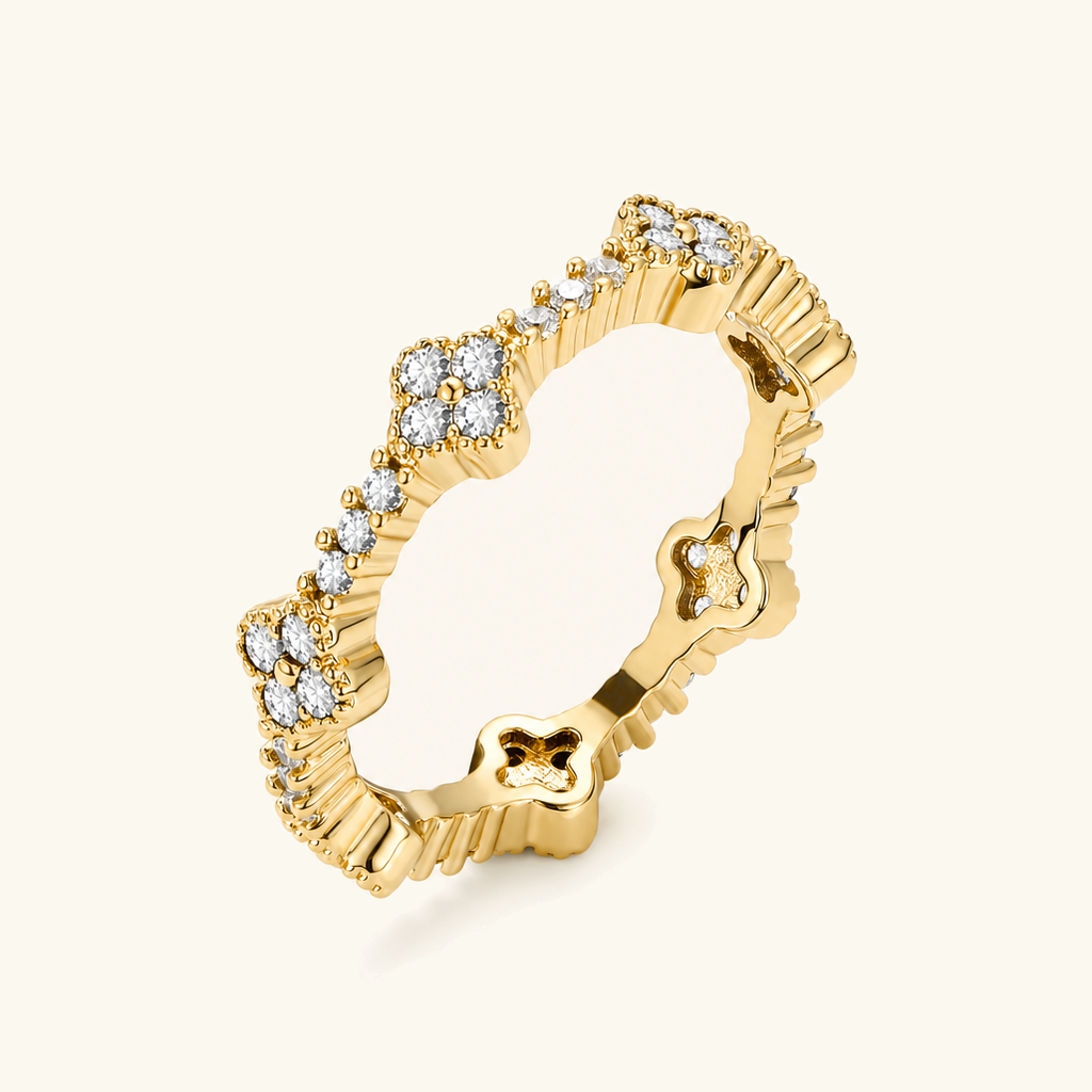 Fern Clover Eternity Ring