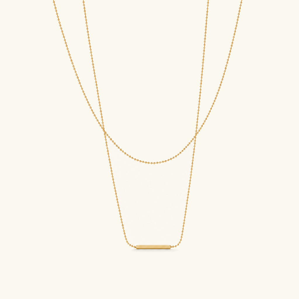 Odalys Layered Bar Gold Necklace Image