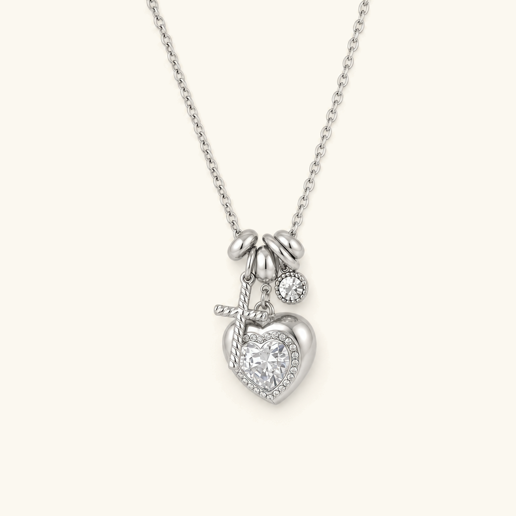 Ottilie Heart Charm Necklace Image