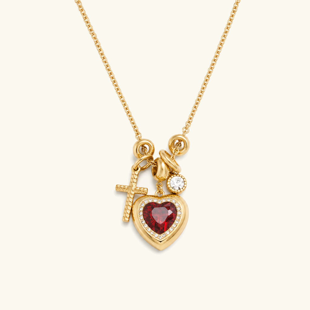 Ottilie Heart Charm Necklace