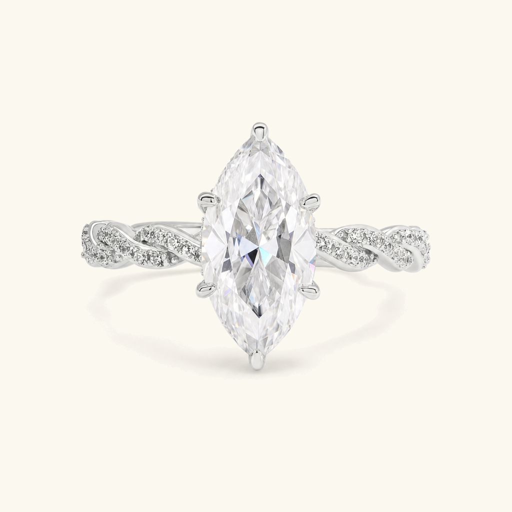 Cordelia Marquise Diamond Ring Set