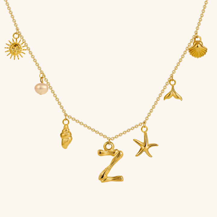 Avaria Ocean Initial Necklace