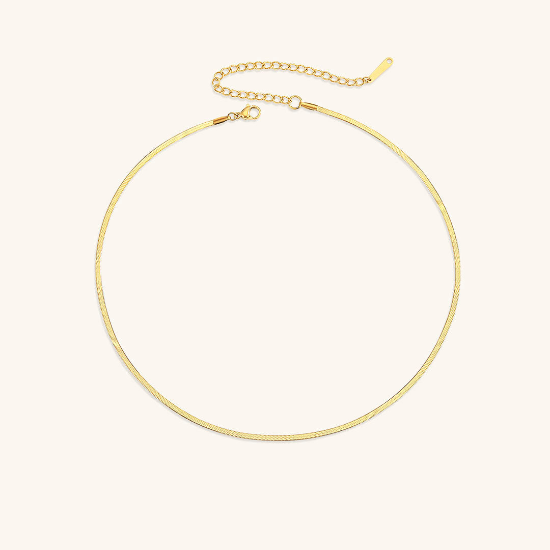 Elizabeth Gold Herringbone Necklace Image